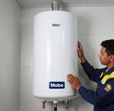 Close-up of a Mabe gas oven control panel being repaired