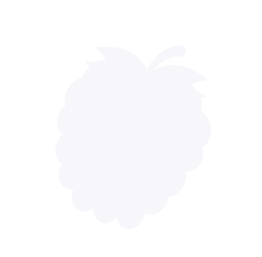 Fehér minimalista málna ikon sziluett levéllel fehér háttérrel.