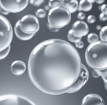 A close-up of advanced microspheres sparkling under soft light, highlighting their intricate texture.