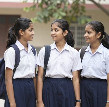 two men and four women meeting in office