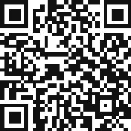 A black and white digital QR code for scanning and quick website access.