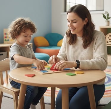 Three year old has autism 1:1 intervention with theapist