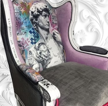 Rénovation d'un fauteuil dans un style plus contemporain
