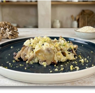 Vegan mushroom risotto recipe