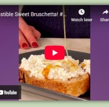 Sweet Bruschetta recipe with ricotta and honey