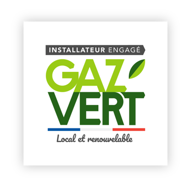 Logo installateur engagé pour le gaz vert