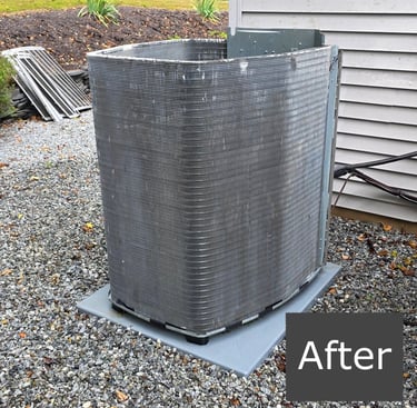 Condenser cleaner & ready for optimal efficiency operation.