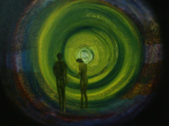 Trance oil on canvas  Neo Tantrik visionary style Anuragk Gupta
