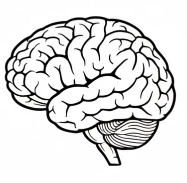 black and white brain image