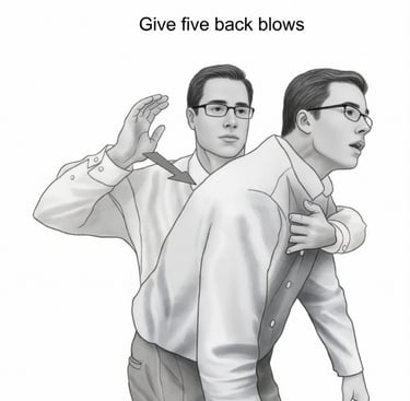 male slapping another males back with give 5 back blows written above it