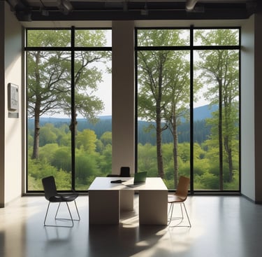 A futuristic digital display featuring various popular web browser icons. The icons are arranged in a semi-circle on a vibrant, abstract background with a keyboard surface below them. The text 'Chat GPT' is displayed above the icons.