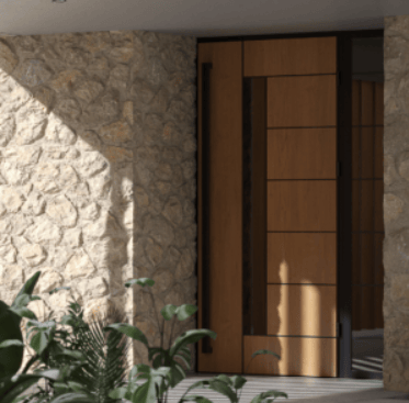 a modern front door with a modern design