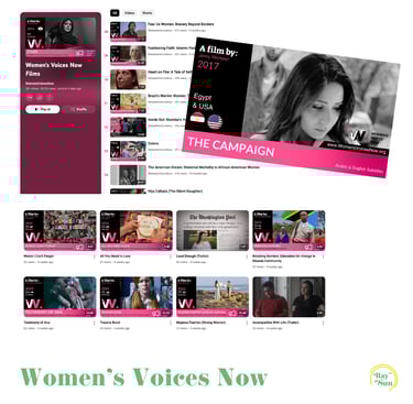 YouTube Thumbnails for Womens Voices Now
