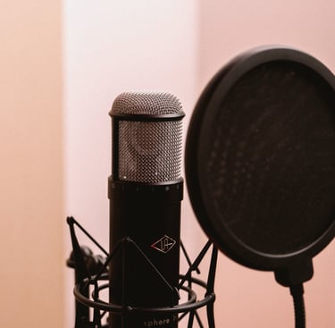 microfono, microfono in studio di registrazione