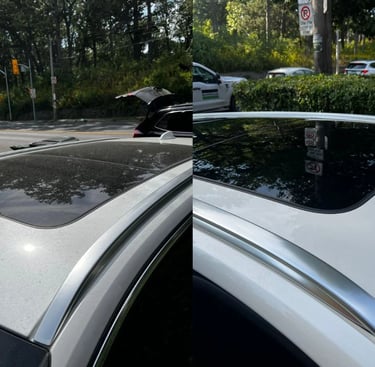 Before and after interior detail – car detailing results Pickering – HD Luxe