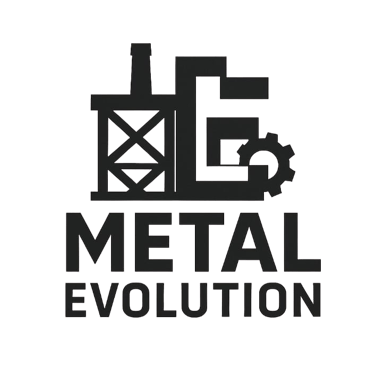 a metal and metal gear with the words metal evolution