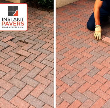 Brick Paver Repair - Before and After | Instant Pavers