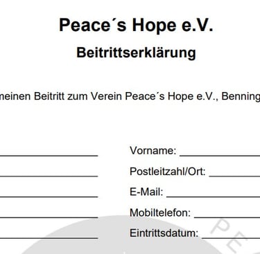 Beitrittserklärung PH