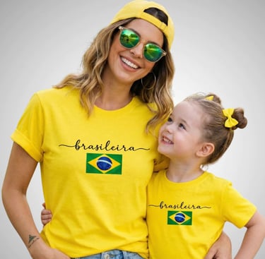 Camiseta Brasileira Feminina Infantil e Adulto T-shirt Tal Mãe Tal Filha