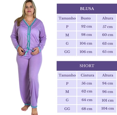 Pijama Longo Blogueirinha Americano Amamentação
