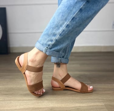 Sandália Feminina Elástico Ortopédica Anatômica Confort