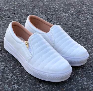 Tênis Sapatênis Sapatilha feminino Slip On Zíp