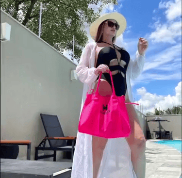 Bolsa De Praia Feminina Bolsa Grande + Necessaire