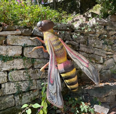 Bee sculpture at Carnegie Park in Eureka Springs, Arkansas