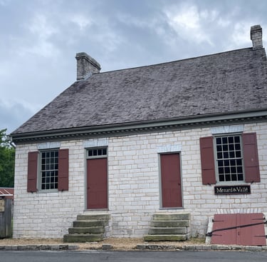 French colonial historic Felix Valle House in Ste Genevieve, Missouri