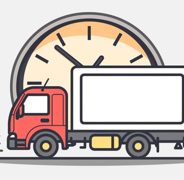 Icono de entregas rapidas representando servicios de transporte de mercancías