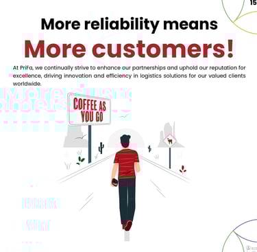 a man walking down a street with a sign that says more reliable