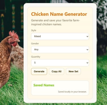 a chicken coop with a chicken in the grass