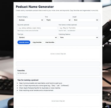 a computer screen shot of a podcaster's name on a podcast