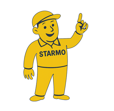 Starmo Auto Electrics mascot illustration