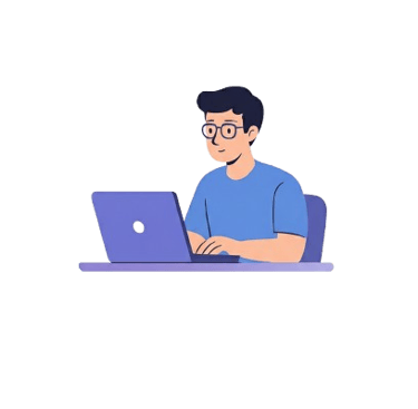 Webmaster indépendant créant un site internet professionnel sur ordinateur portable