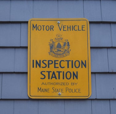 Maine state vehicle inspection at Kittery Point Service Co.
