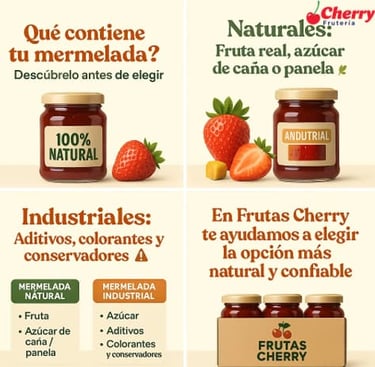 Mermeladas con textura natural vs industrial