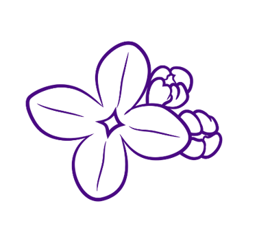 SimpleLilac logo with lilac flower icon and minimalist elegant design