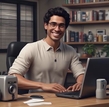 A happy customer giving a thumbs up.