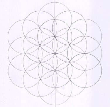 konjunto hand drawn illustration of underlying geometry of nexus pattern
