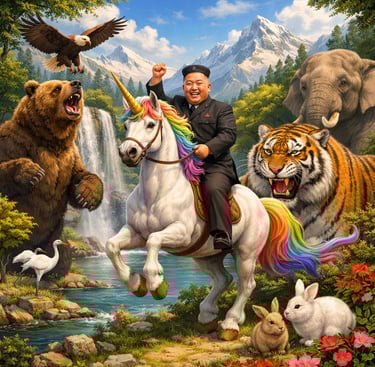 Kim in North Korea heaven