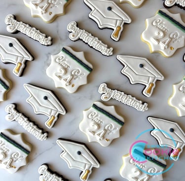 Graduation cookies white