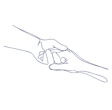 poignée de main symbolisant l'accompagnement psychologique