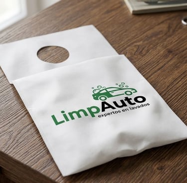 Bolsa de lavadero para auto personalizada para promociones y campañas empresariales.