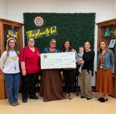 Park Elementary Check Presentation to Eliminate School Lunch Debt - 10/22/2025