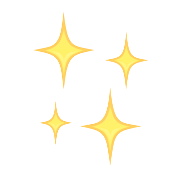 a group of stars in a yellow light