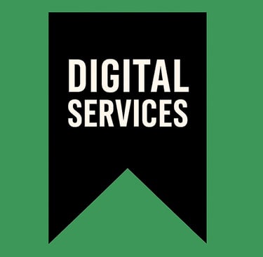 a banner with the words digital services