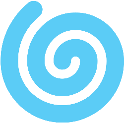 logo eine blaue spirale