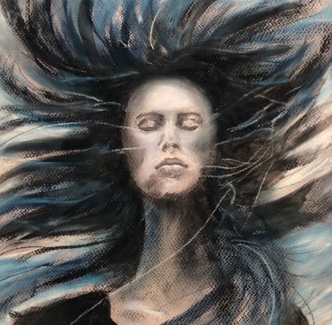 CBM Art Rhapsody in Blue Graphite & Chalk Pastel