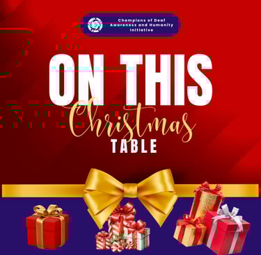 A flyer with the CODAH logo, with the caption "On this Christmas Table"